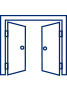 Open doors icon