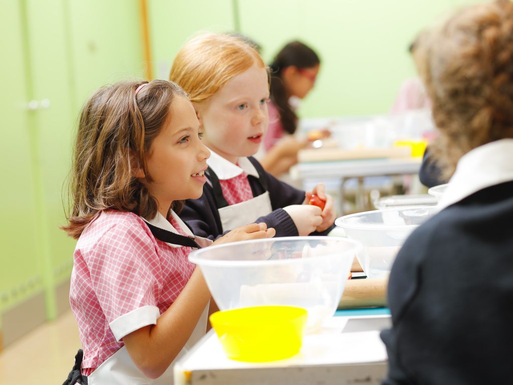 students baking