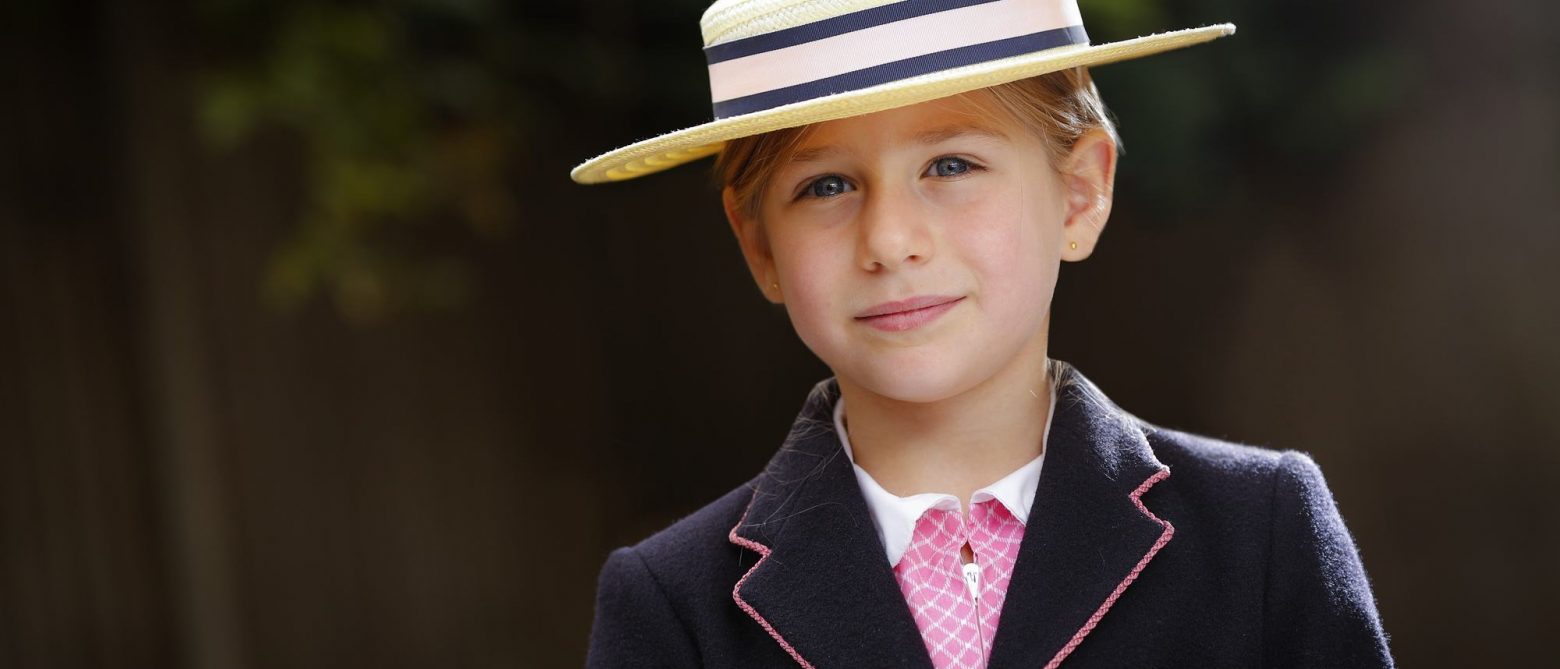 girl in her prep uniform