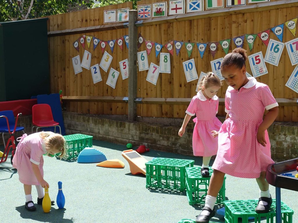 students outdoors