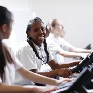students on treadmills