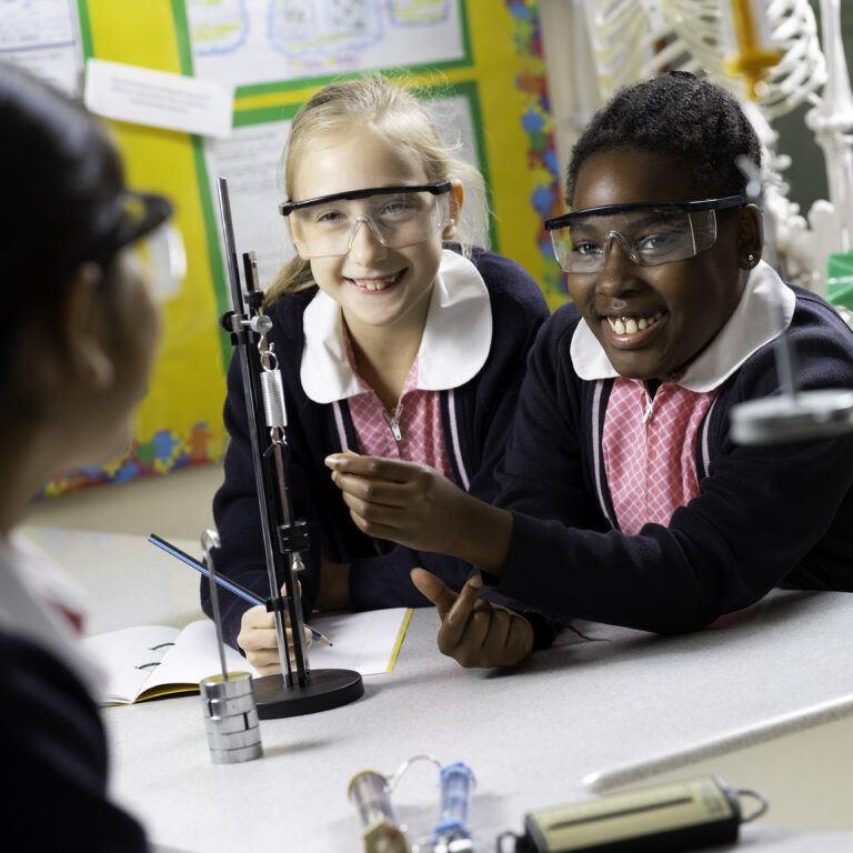 students in a science class