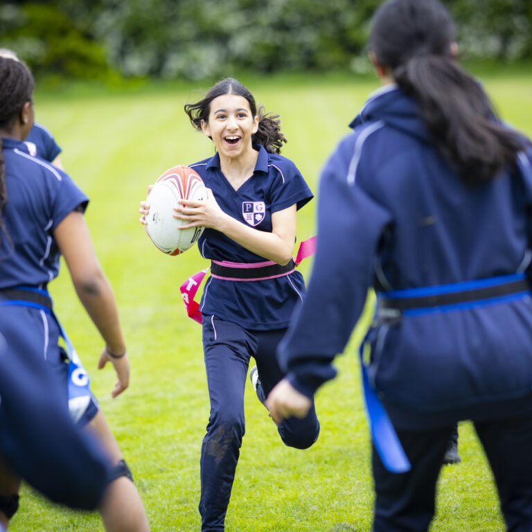 students playing rugby