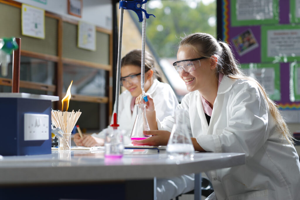 students in the science class