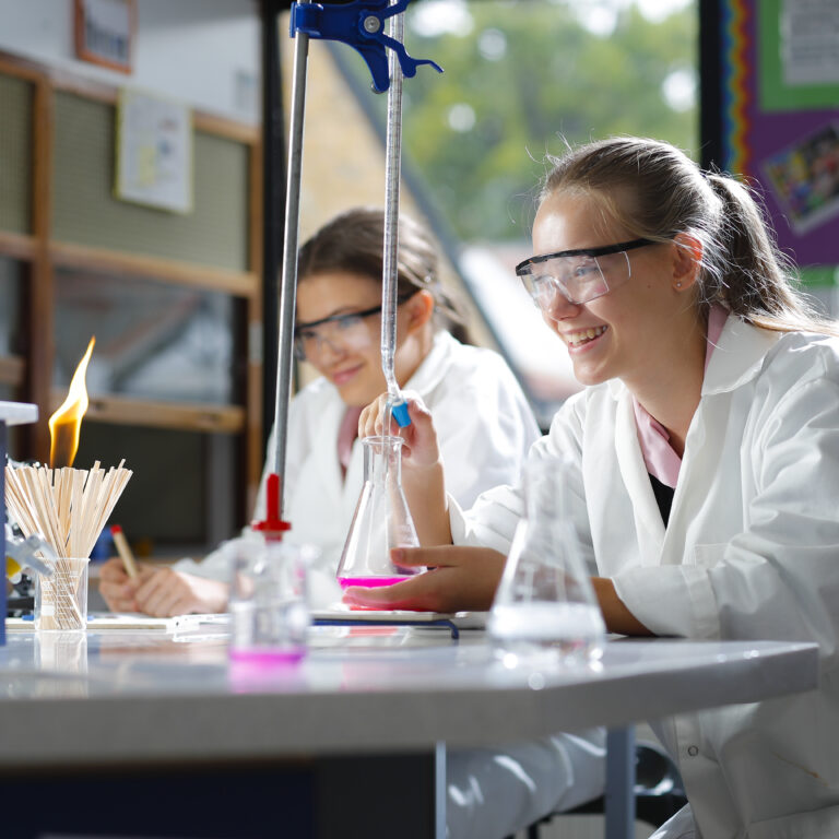 students in the science class