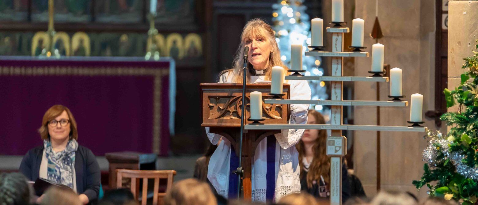 woman giving a speech